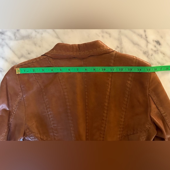 Gorgeous Elie Tahari Brown Leather blazer / Jacket - Women’s Size Small - Picture 11 of 16